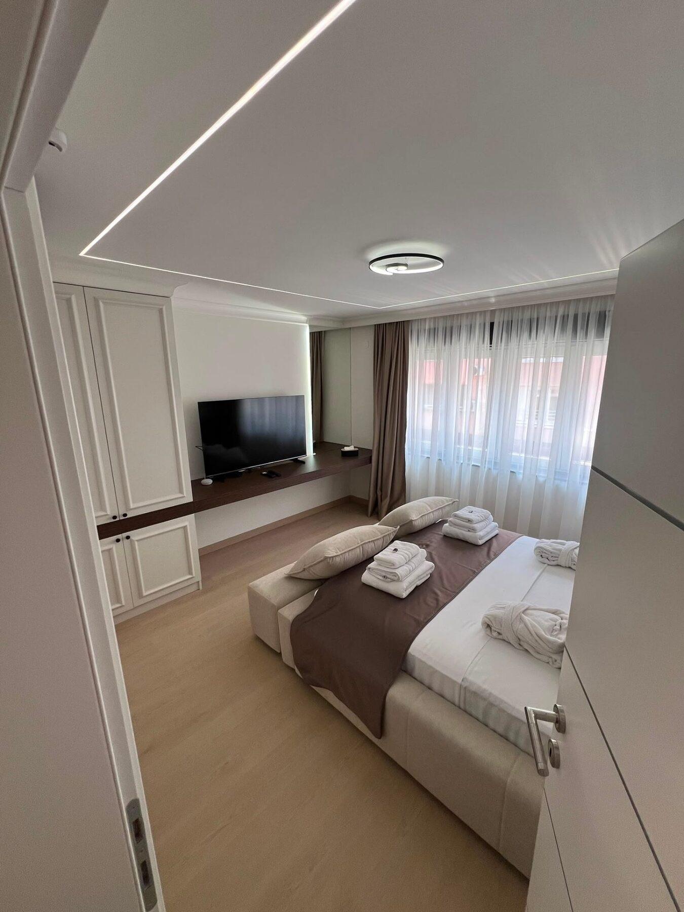 Schlafzimmer neben dem Spa-Bereich