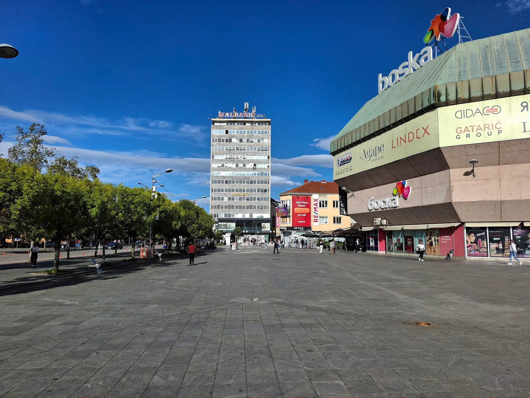 Trg Krajine u centru Banje Luke, mjesto najvećih gradskih dešavanja